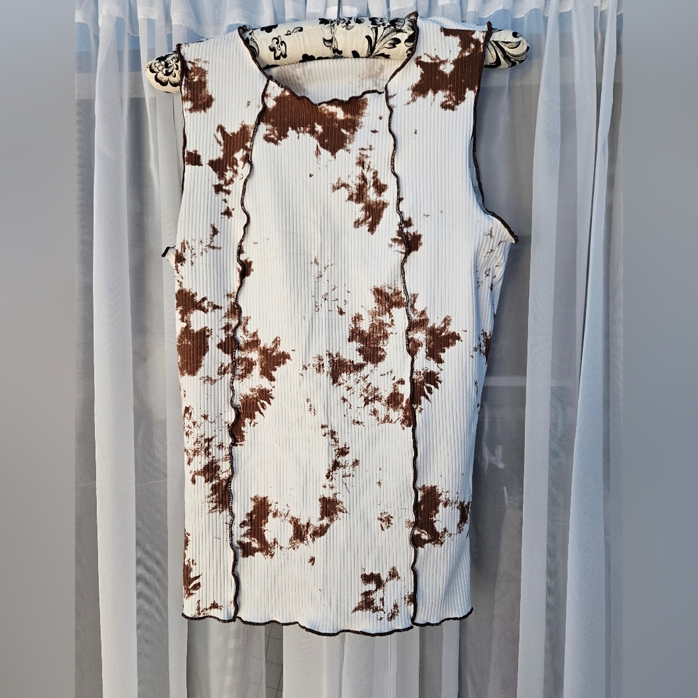 Soft cow print tank top